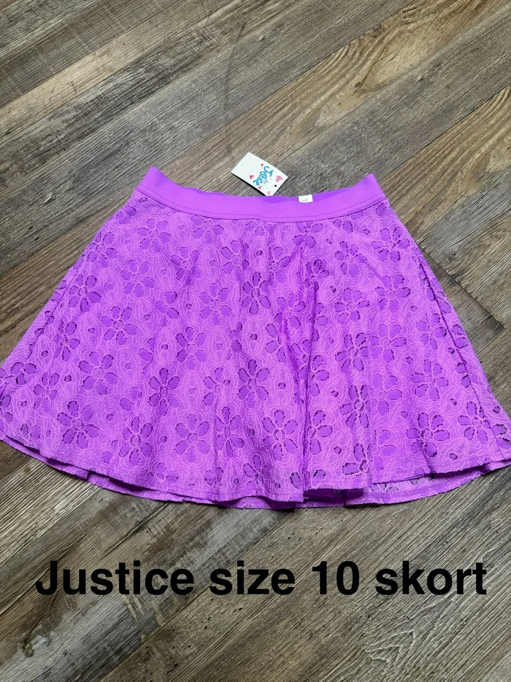 Justice Girls Floral Lace Skort size 10